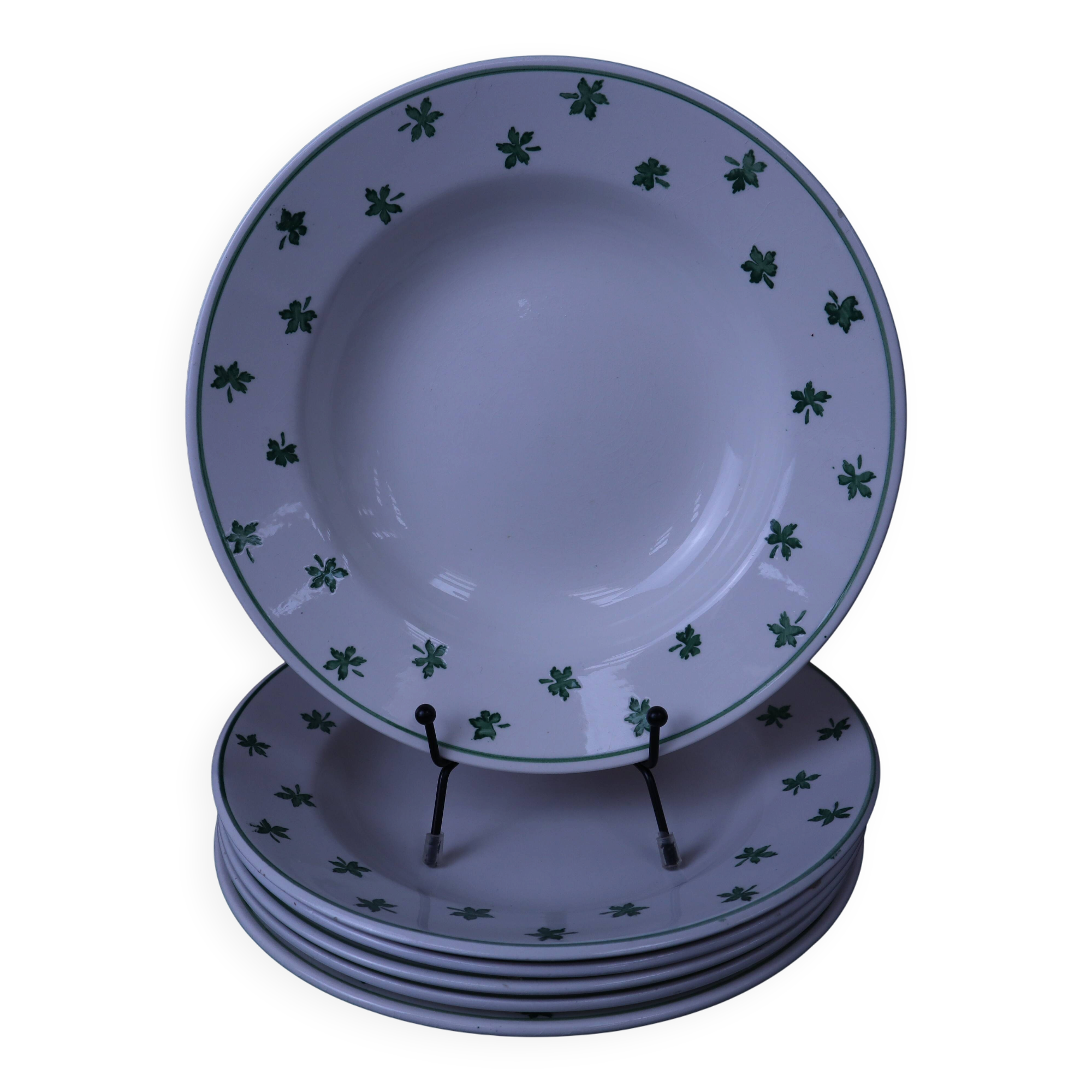 Set of 6 deep plates 5200 Sarreguemines and Digoin Vintage