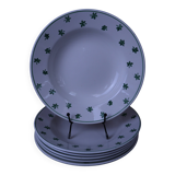 Set of 6 deep plates 5200 Sarreguemines and Digoin Vintage