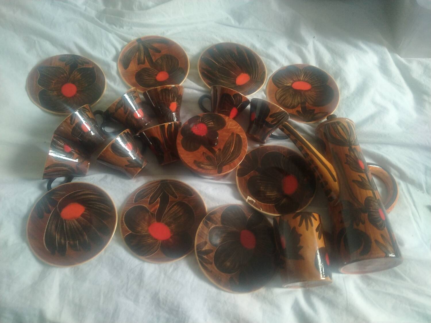 Ceramic coffee service Quimper Quercy