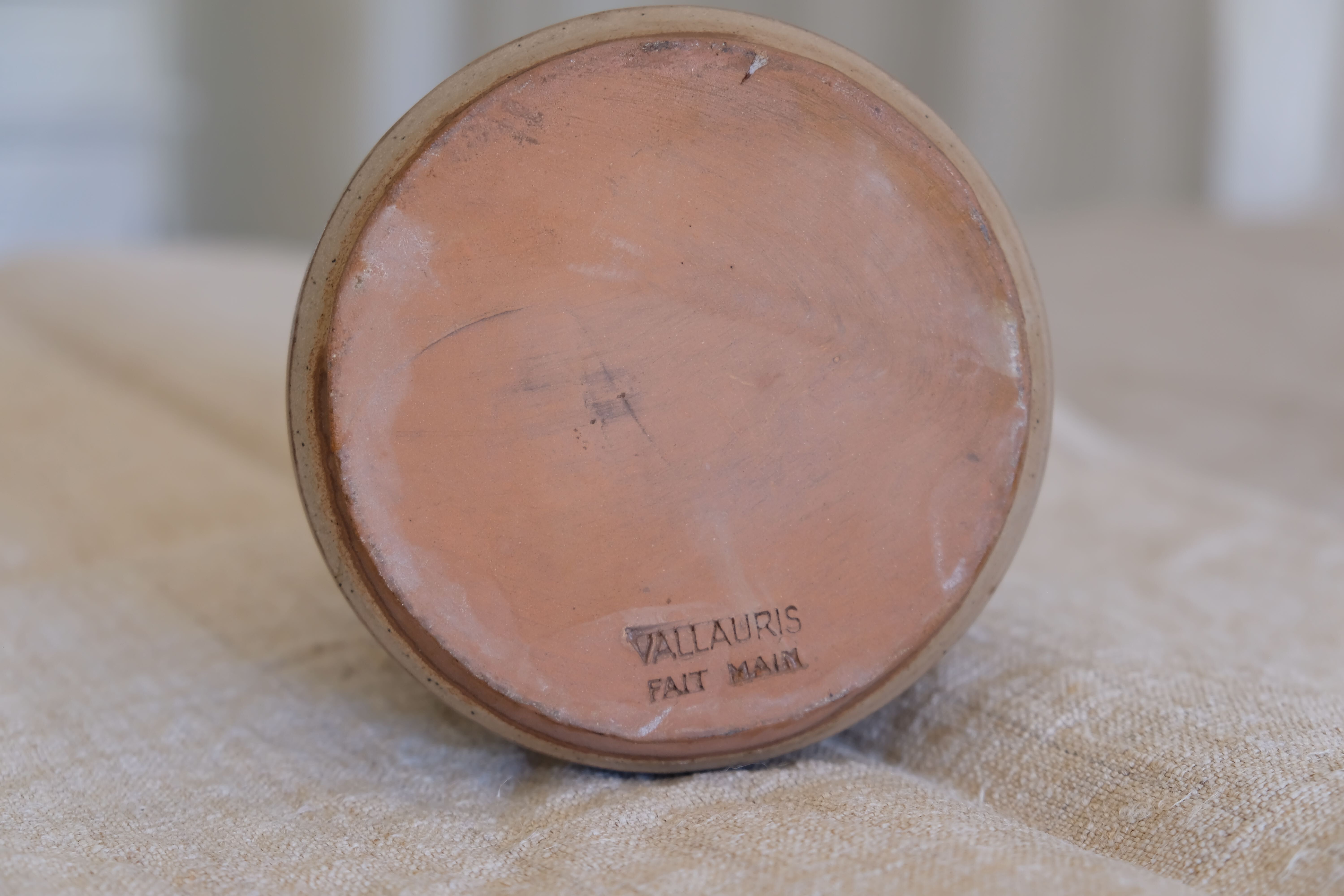 Pique vase Fleurs Vallauris in sandstone