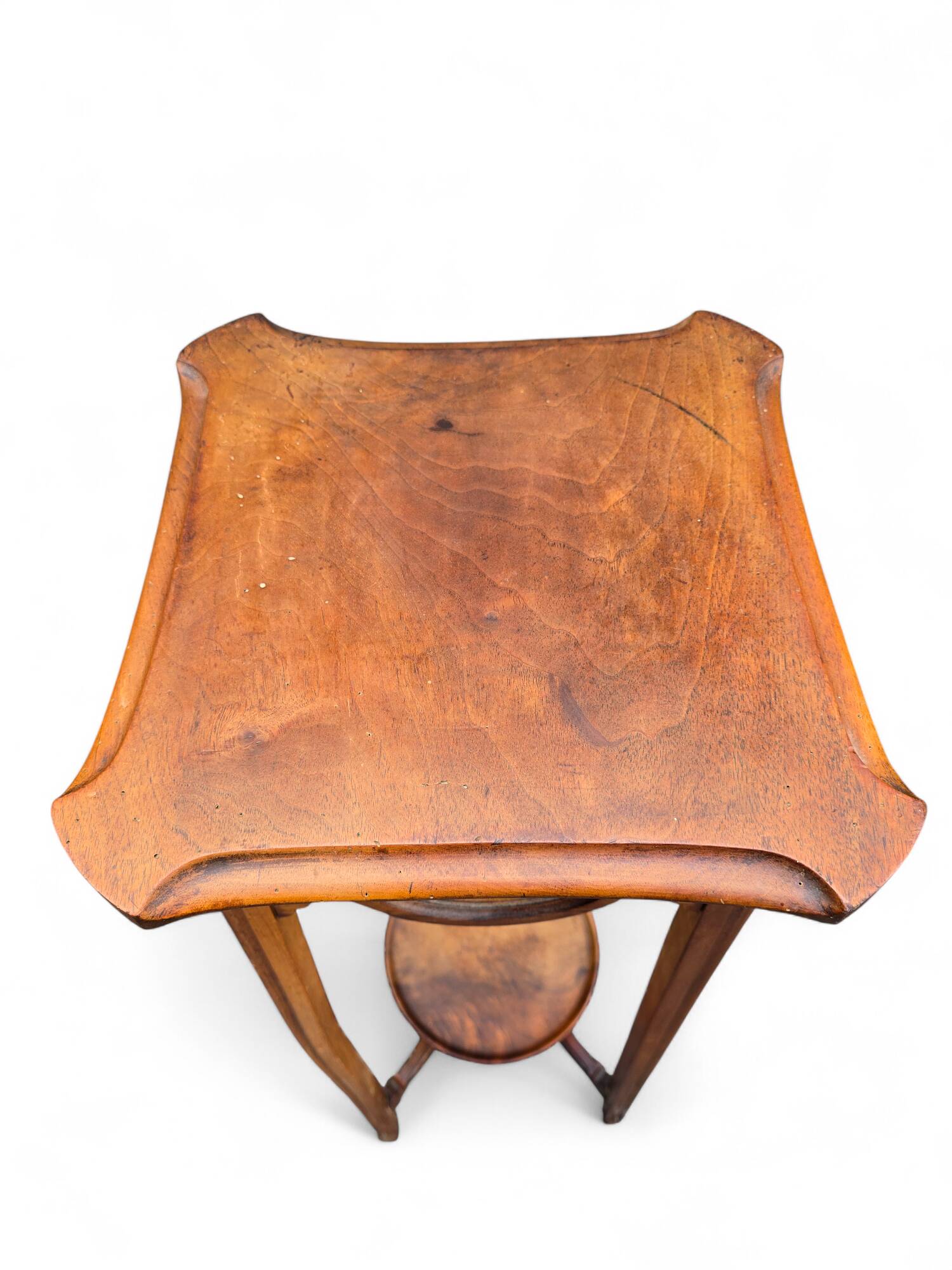 Tall Art Nouveau carved wooden side table