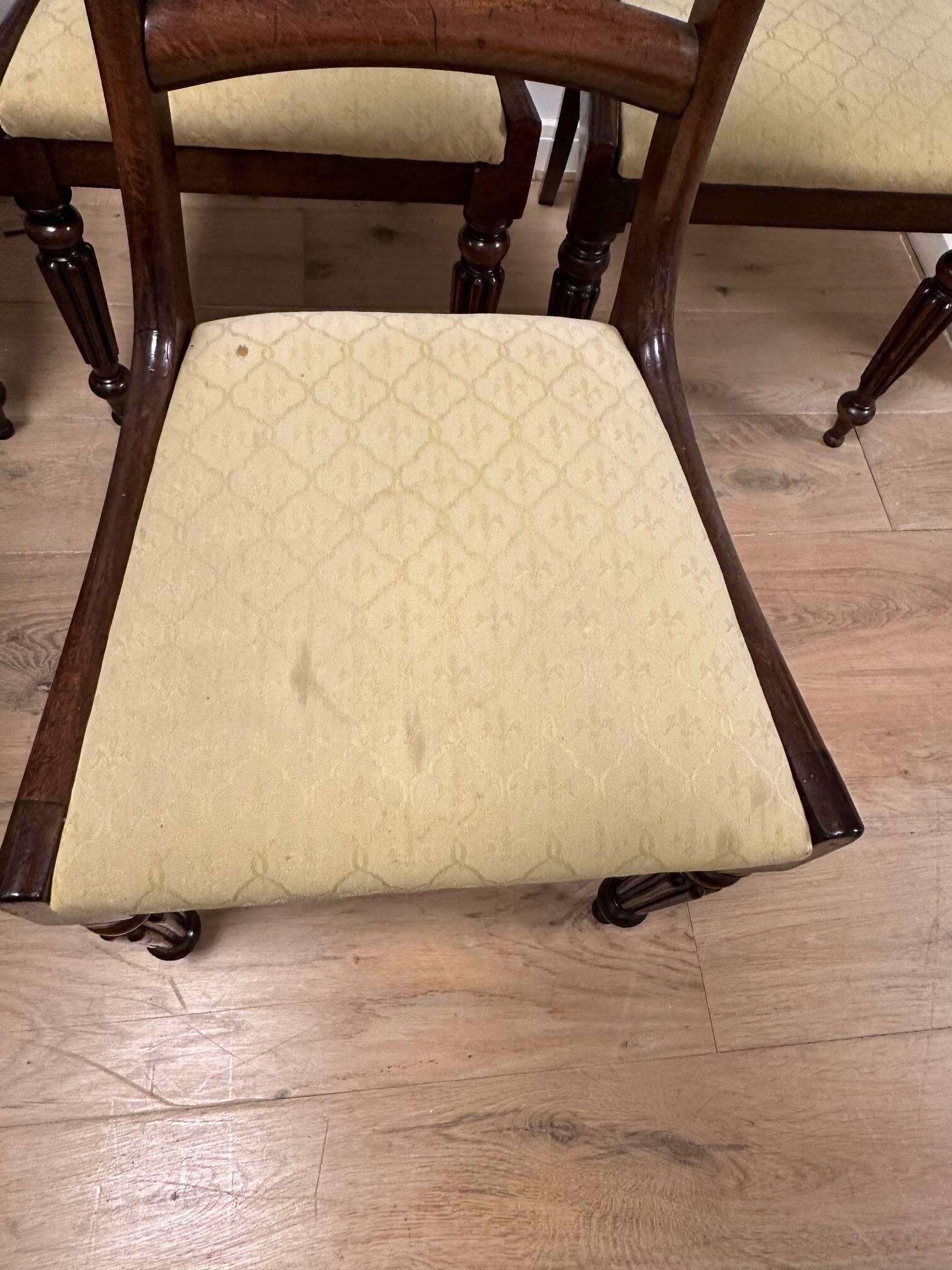 Set of 6 antique mahogany dining chairs