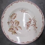 Set of 4 old soup plates "Terre de Fer" Model Silva