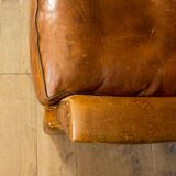Art Deco club armchair made of Dutch Sheepskin from the 1930s.
