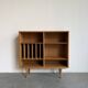 Vintage bookcase Hundevad oak vinyl
