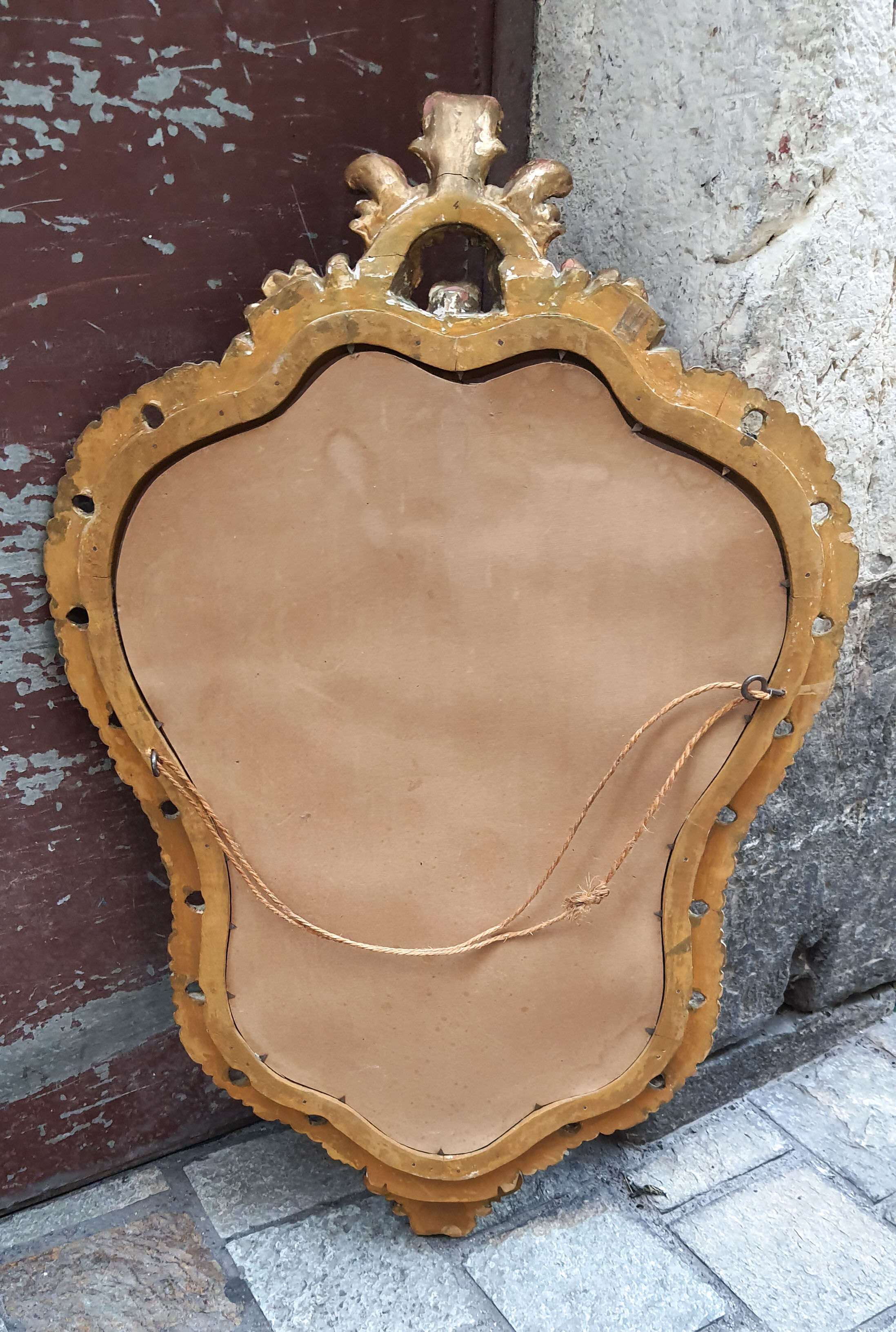 Classic mirror Louis XV gilded wood 80 cm