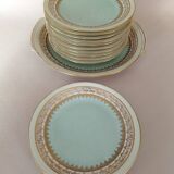 Platter and 11 dessert plates in Chapus Frères Limoges porcelain