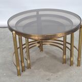 Tables basses gigognes en laiton