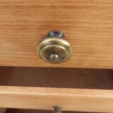 Art Deco 5-drawer chiffonier in solid wood with brass knobs – Fully restored