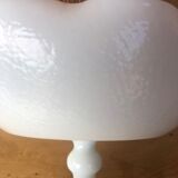 Old compotier or cut in white opaline