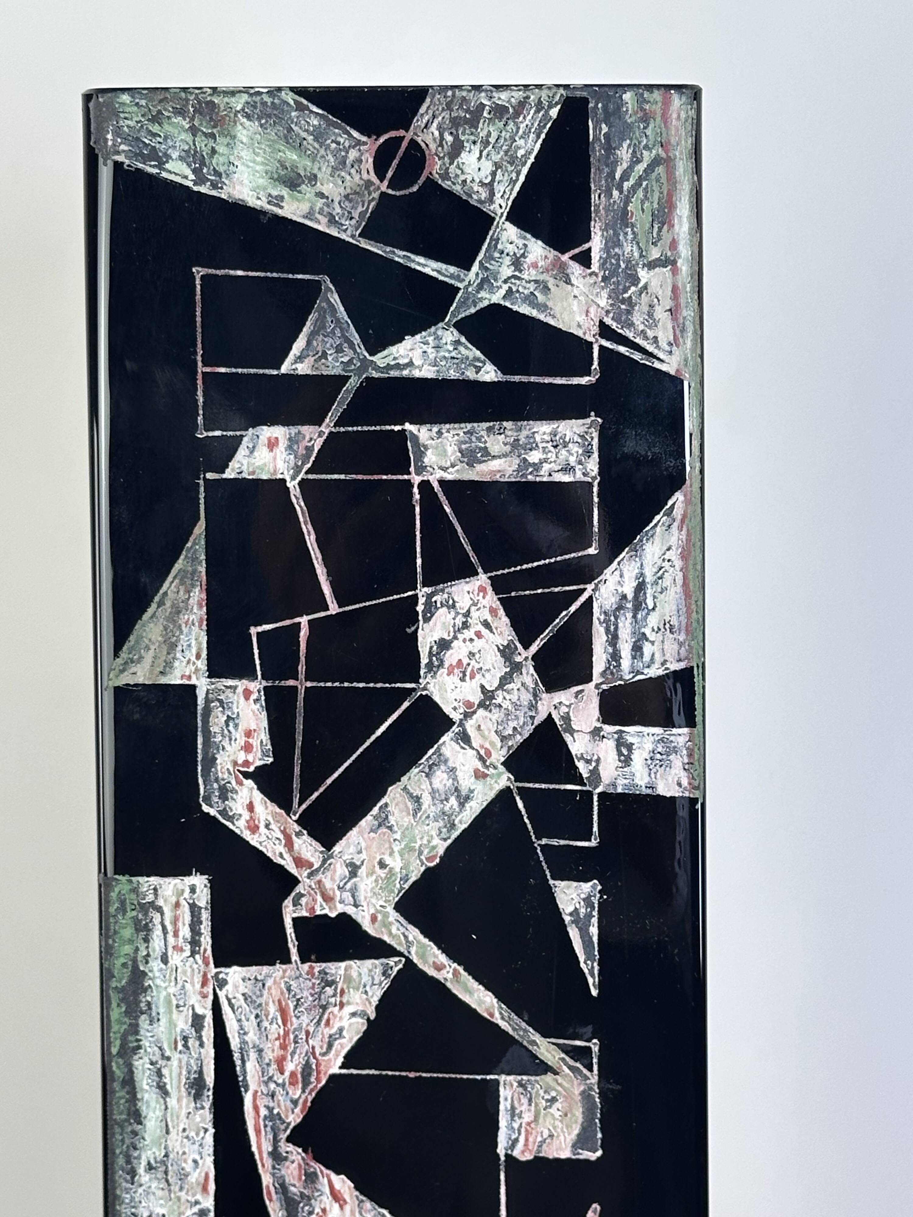 Anatole Riecke Cubist vase 1969 height 50cm