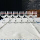 Set of 6 Bohemian crystal glasses