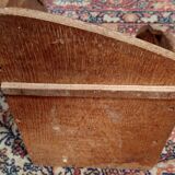 Art Deco oak corner shelf