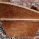 Art Deco oak corner shelf