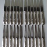 Set of 12 silver-plated goldsmith's knives 'REX'