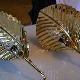 Pair of 1980s Hollywood Regency Gold Table Lamps