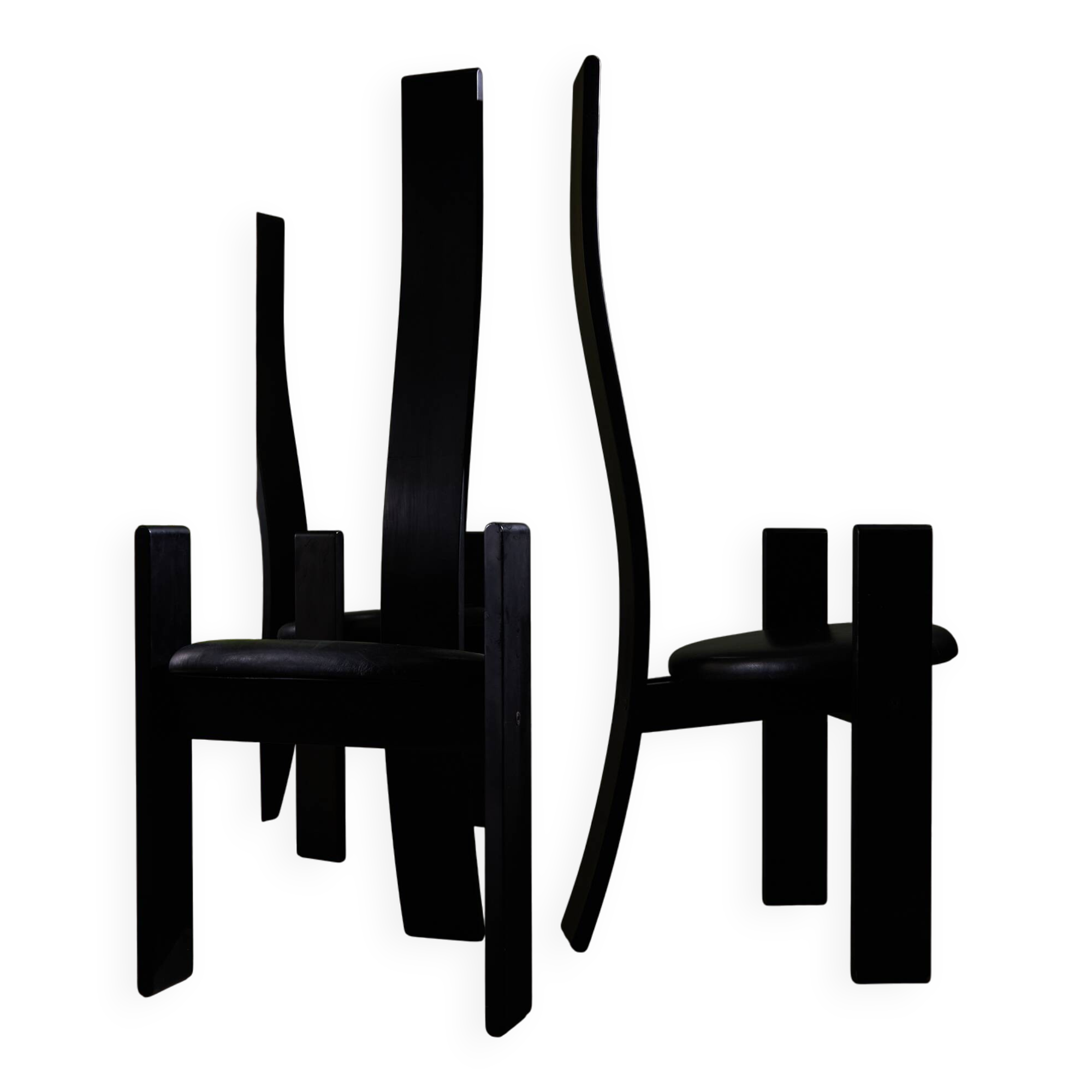 Set of Golem Chairs by Vico Magistretti for Poggi Pavia, 1968