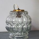 Vintage glass bubble pendant lamp