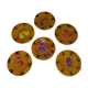 Six slurry dessert plates