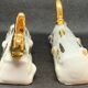 Box of 12 knife holders art nouveau gilded ceramic butterflies