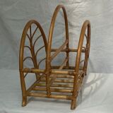 Rattan magazine holder