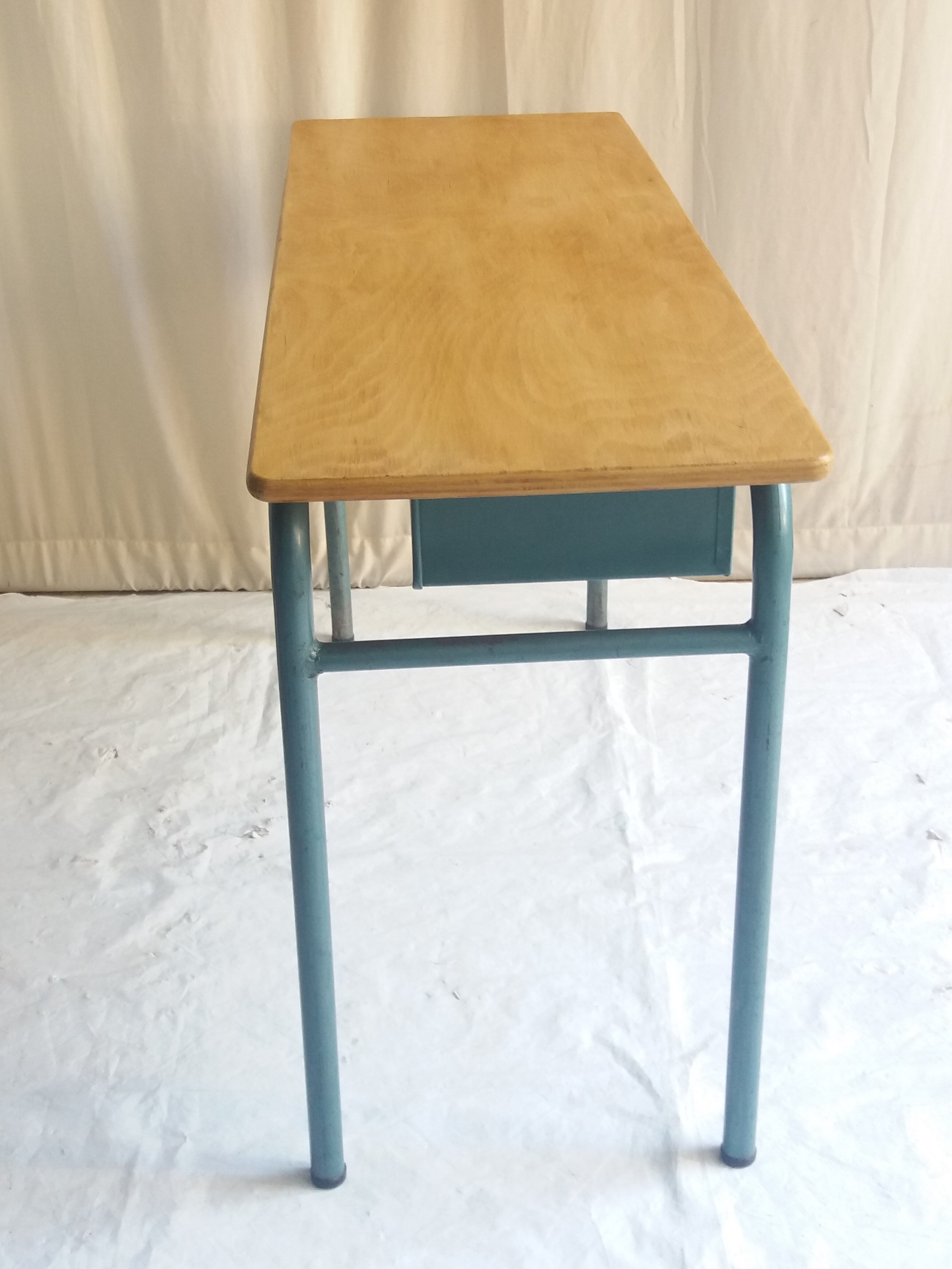 Vintage desk with 2 metal lockers and chair