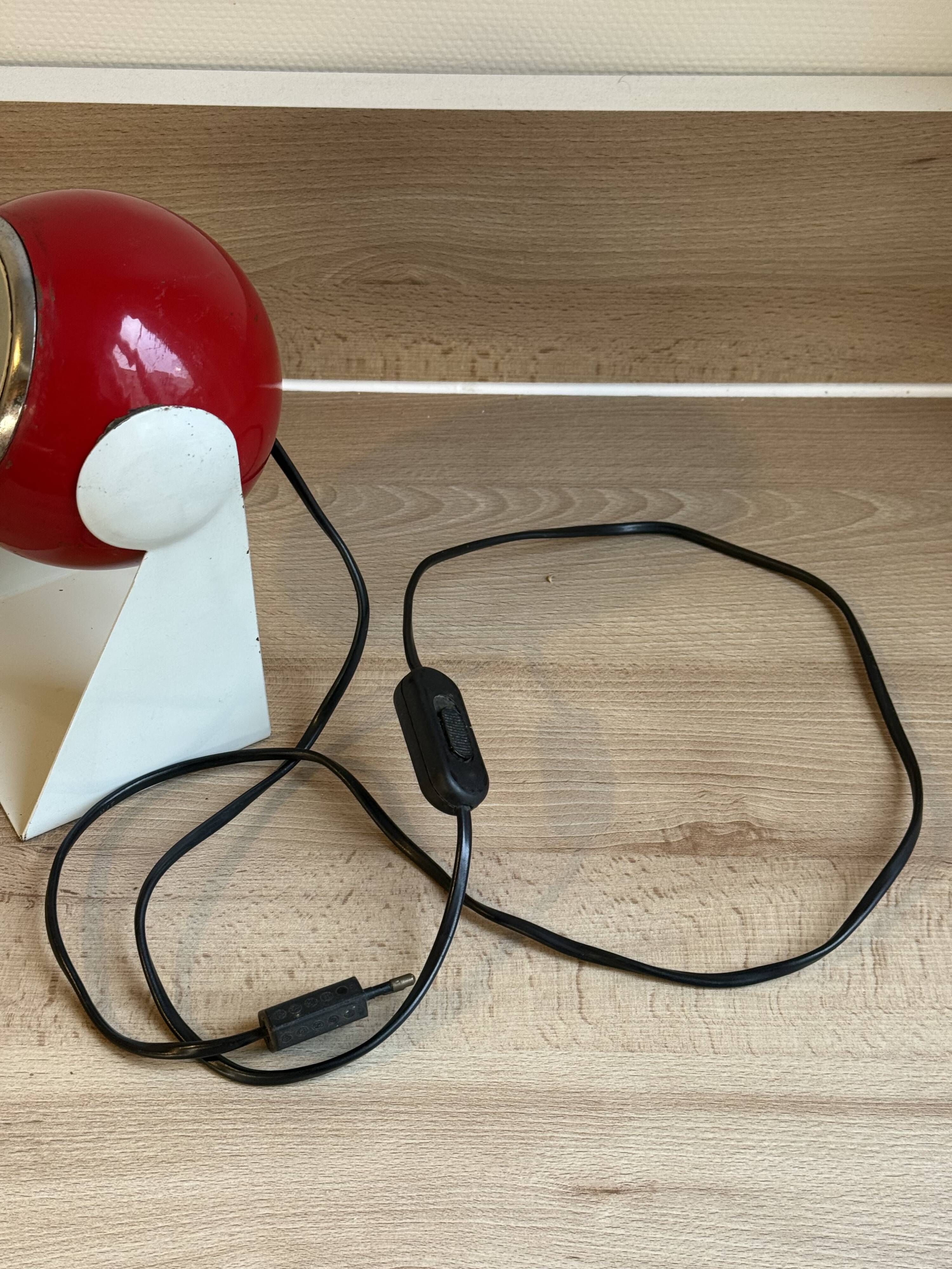 Pair of Vintage Desk Lamps eye ball "Polifemo" Space Age