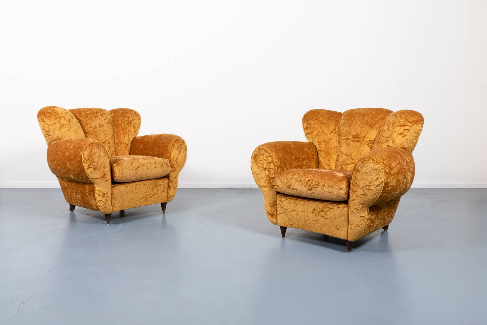 Pair of lounge chairs from Arredementi Borsani, 1940’s Italy