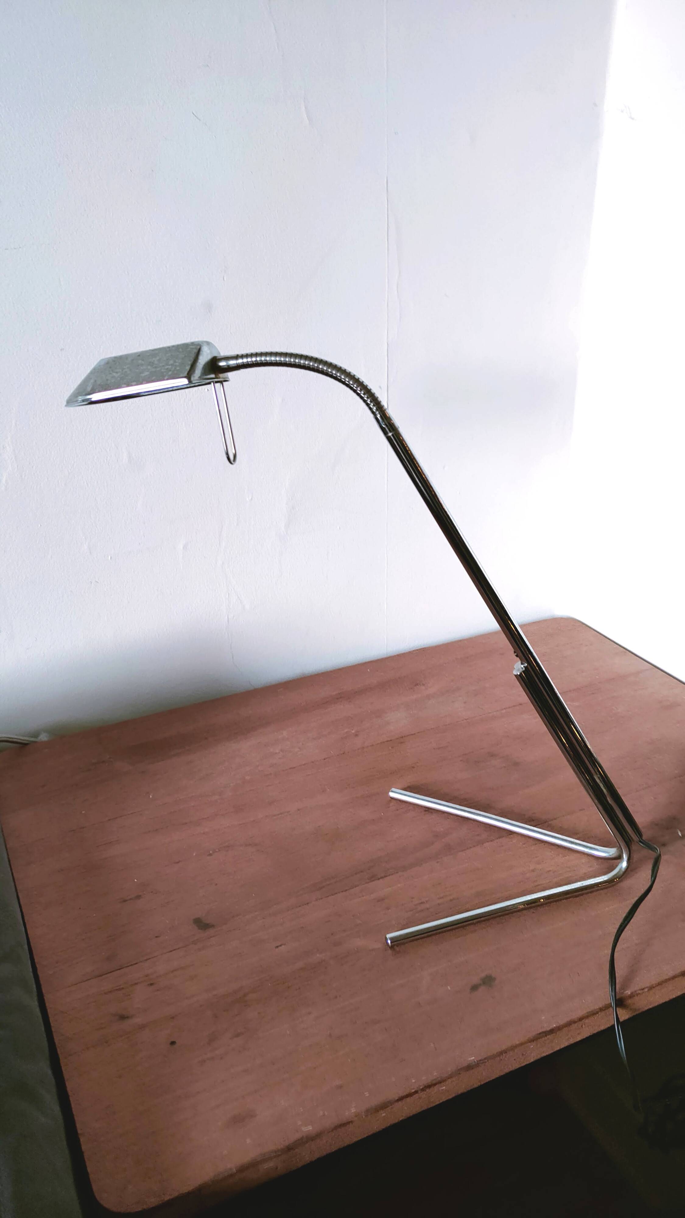 Modernist steel lamp