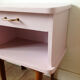 Pink vintage bedside table