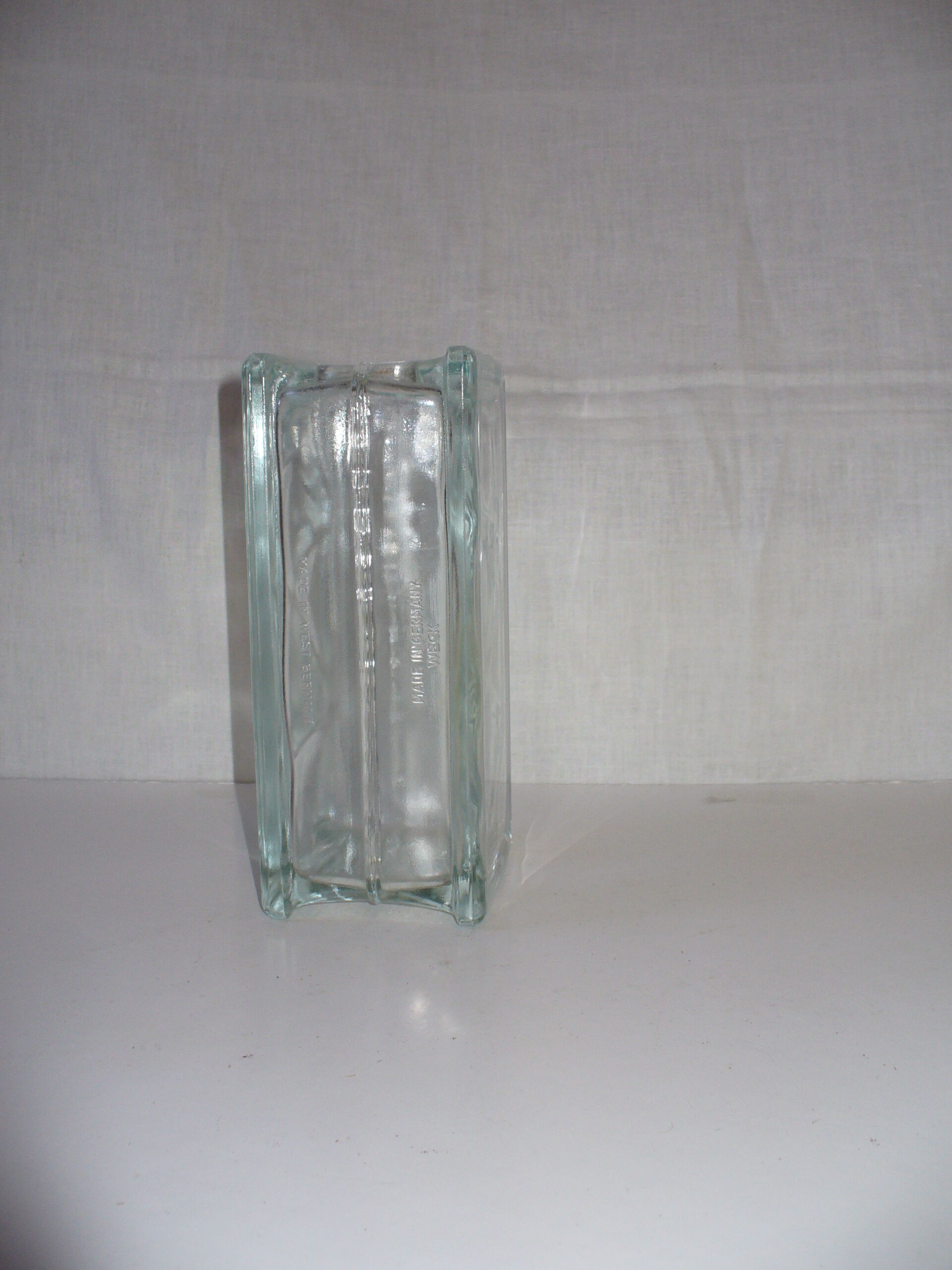 Weck glass slab vase from the 70s