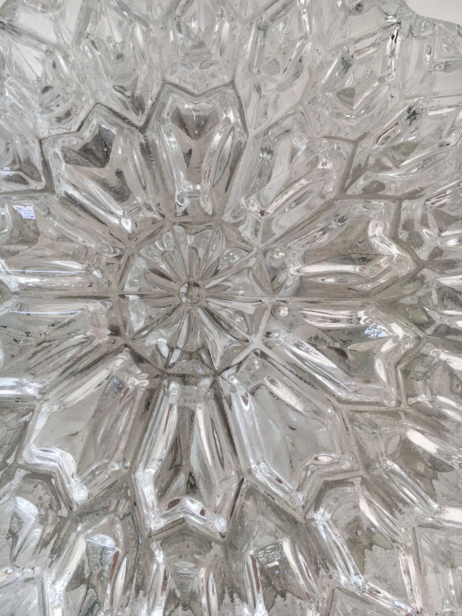 Glass ceiling Maison Limburg 1960 diamond tips 22 cm