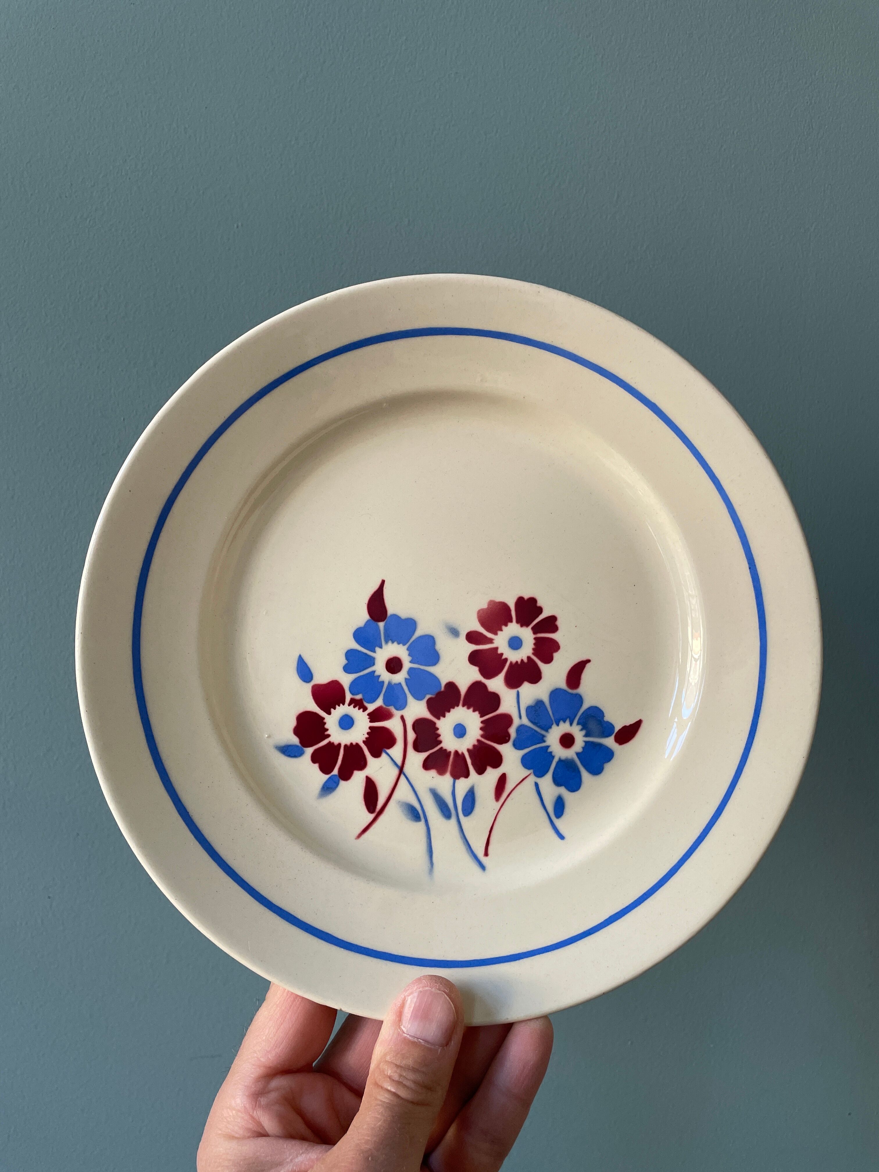 Set of 10 flat plates K&G Lunéville, model Sylvain
