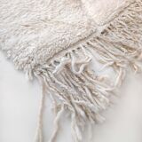 Moroccan Berber carpet blessed ouarain ecru plain with engraved diamonds 320x208cm