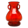 Mid-century modern vase, red glass, designed by J. Słuczan-Orkusz, Poland, 1970s
