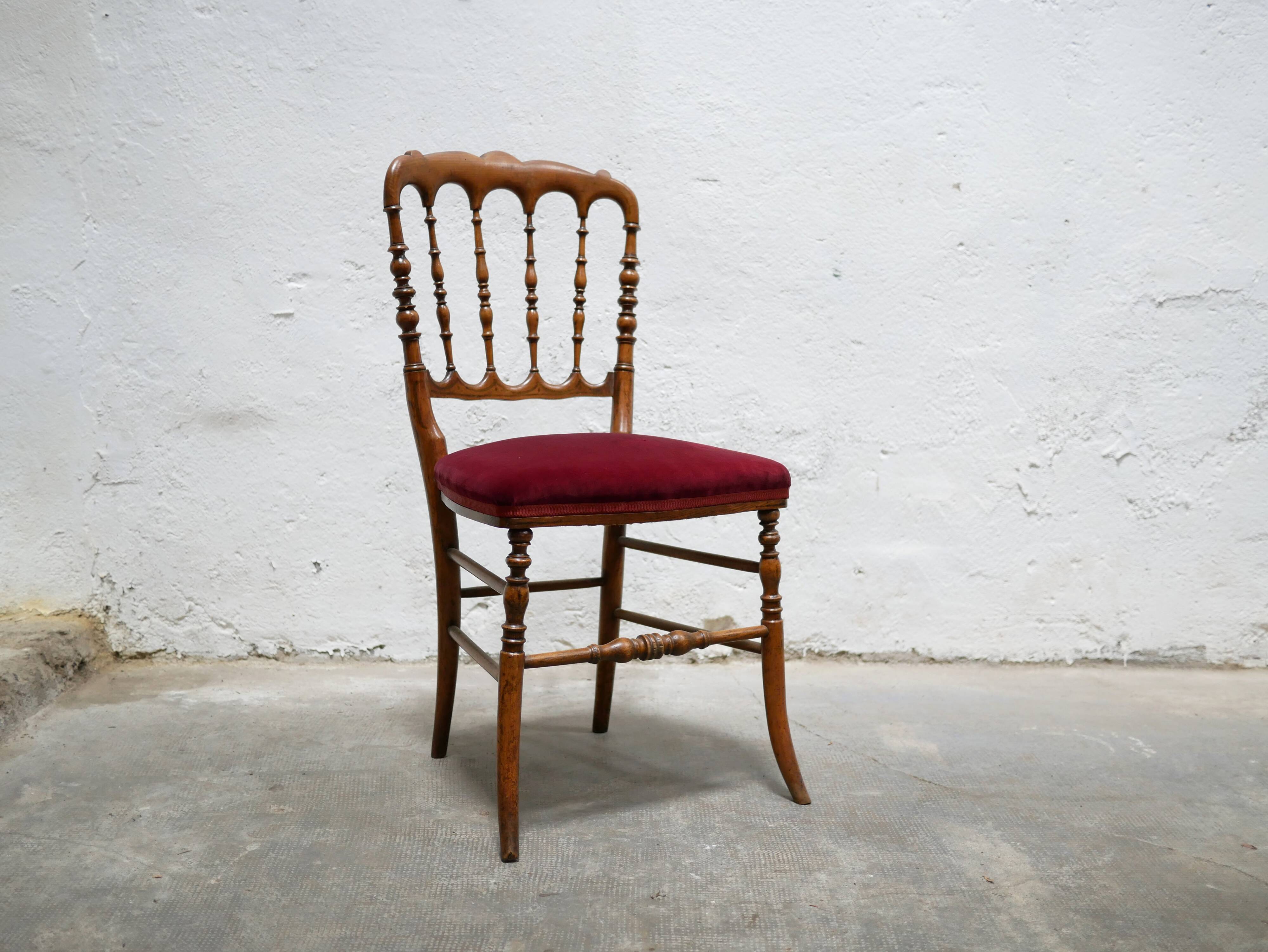 Old Napoleon III wooden chair