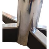 Oval marble dining table from the 1970s.