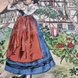 Presentation dish, Sarreguemines, Obernai, Décor Henri Loux, 35 cm