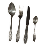 Silver metal cutlery