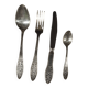 Silver metal cutlery