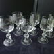 Set de 6 verres à vin en verre meulé