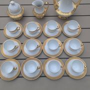 Coffee service – Vintage porcelain gilded with gold – Porcelena Silvestre