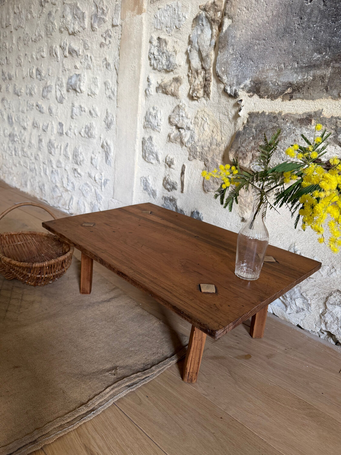 Wooden bedside table