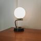 Vintage opaline globe lamp and brass – 1950s/60s