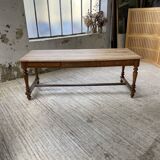 2m walnut drapery farm table