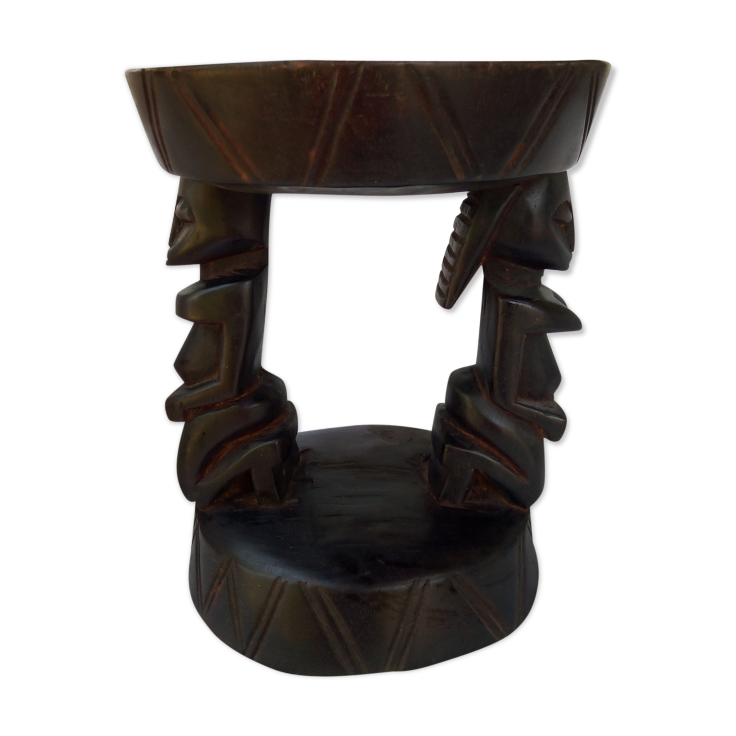 Ancient African carved wooden stool