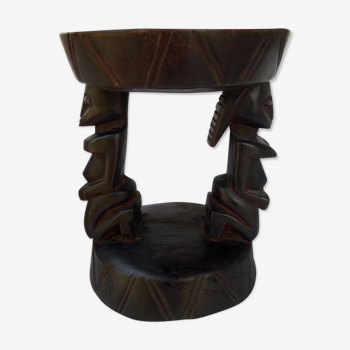 Ancient African carved wooden stool