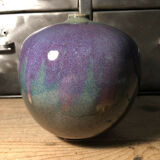 Enamelled ceramic vase signed Anne Marie Donaint Merlimont