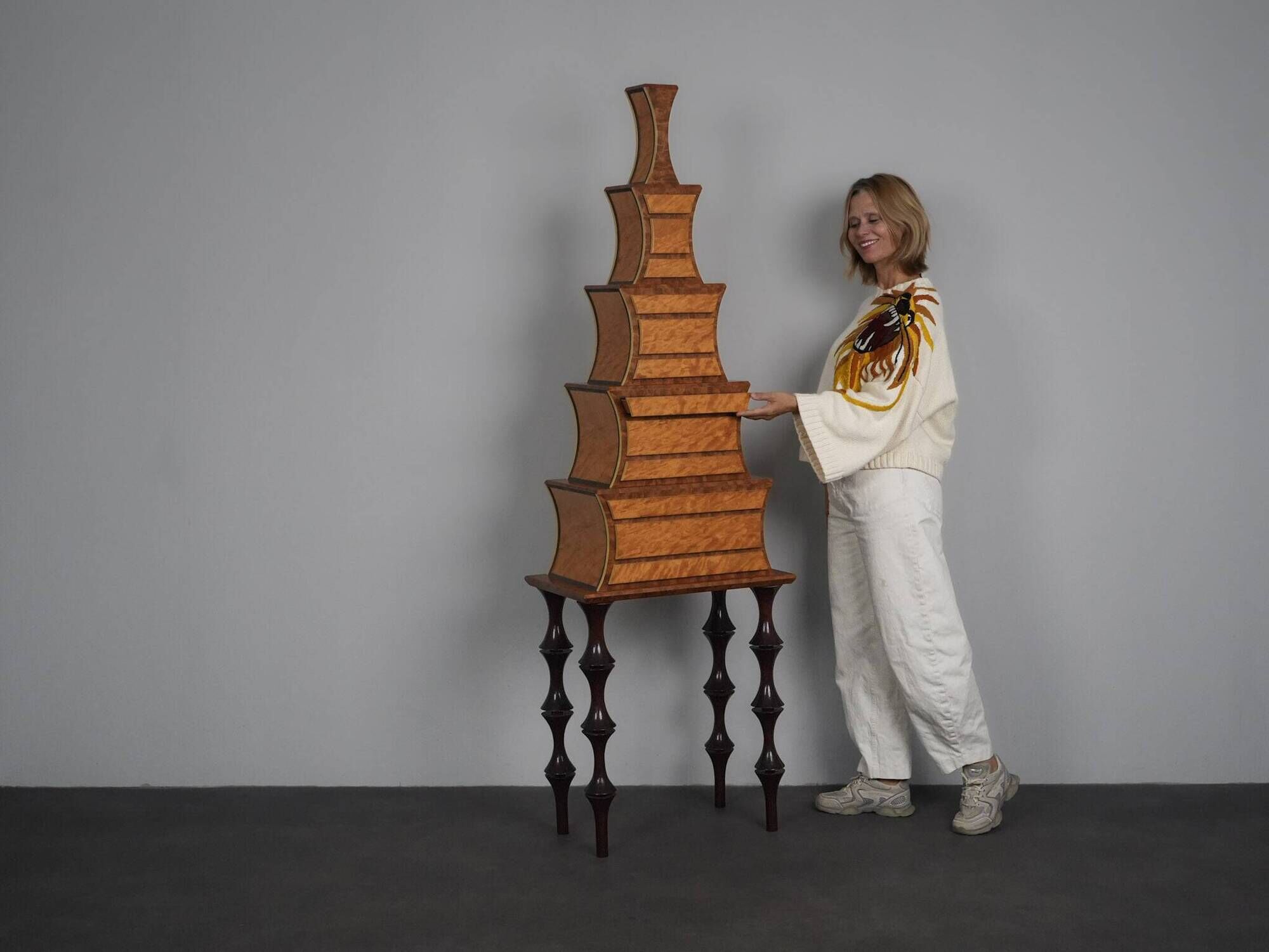 “Legato” unique sculptural chest of drawers by Ivon Hummelink, Netherlands, 1991