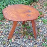 Solid wood tripod side table